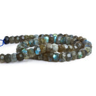 9mm Labradorite Handcut Faceted Rondelles 16 inch 65 beads - The Bead Traders