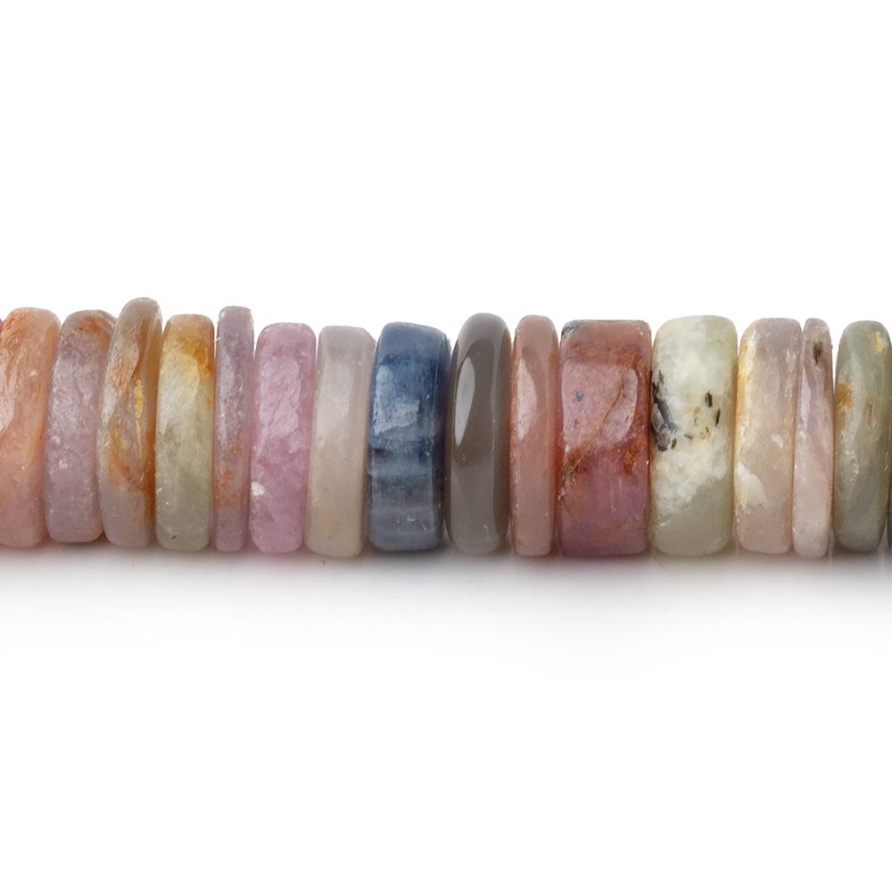 9mm Umba Sapphire Plain Heishis 8 inch 98 beads - The Bead Traders