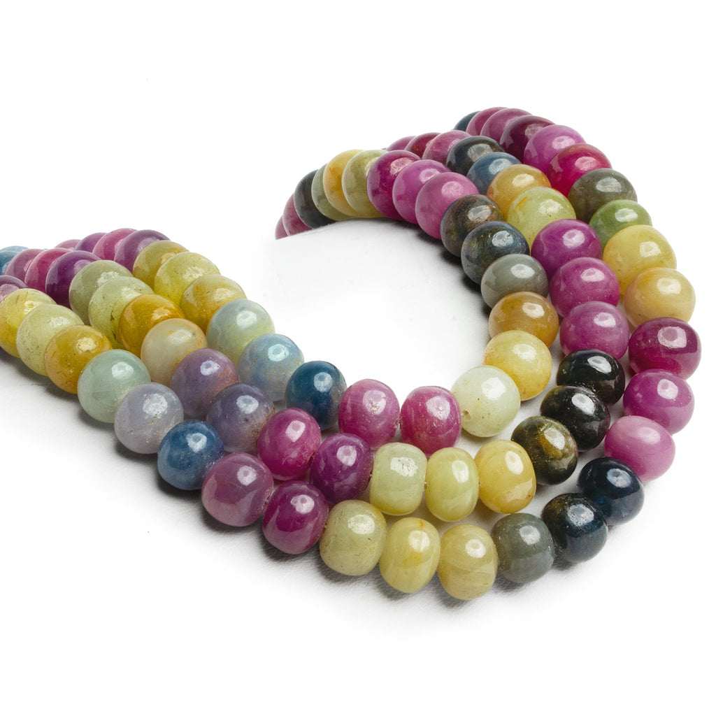 9mm Umba Sapphire Plain Rounds 17 inch 59 beads - The Bead Traders