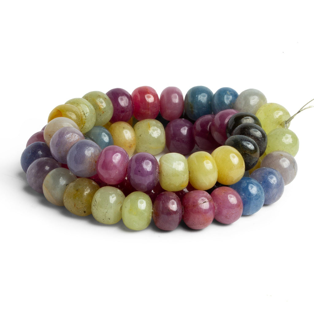 9mm Umba Sapphire Plain Rounds 17 inch 59 beads - The Bead Traders