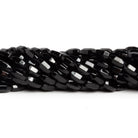 9x4mm Black Onyx Faceted Tubes 15 inch 48 beads - The Bead Traders