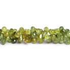 9x5mm Grossular Garnet Faceted Teardrops 7 inch 55 beads - The Bead Traders