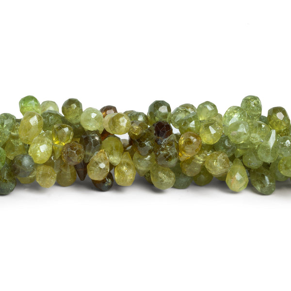 9x5mm Grossular Garnet Faceted Teardrops 7 inch 55 beads