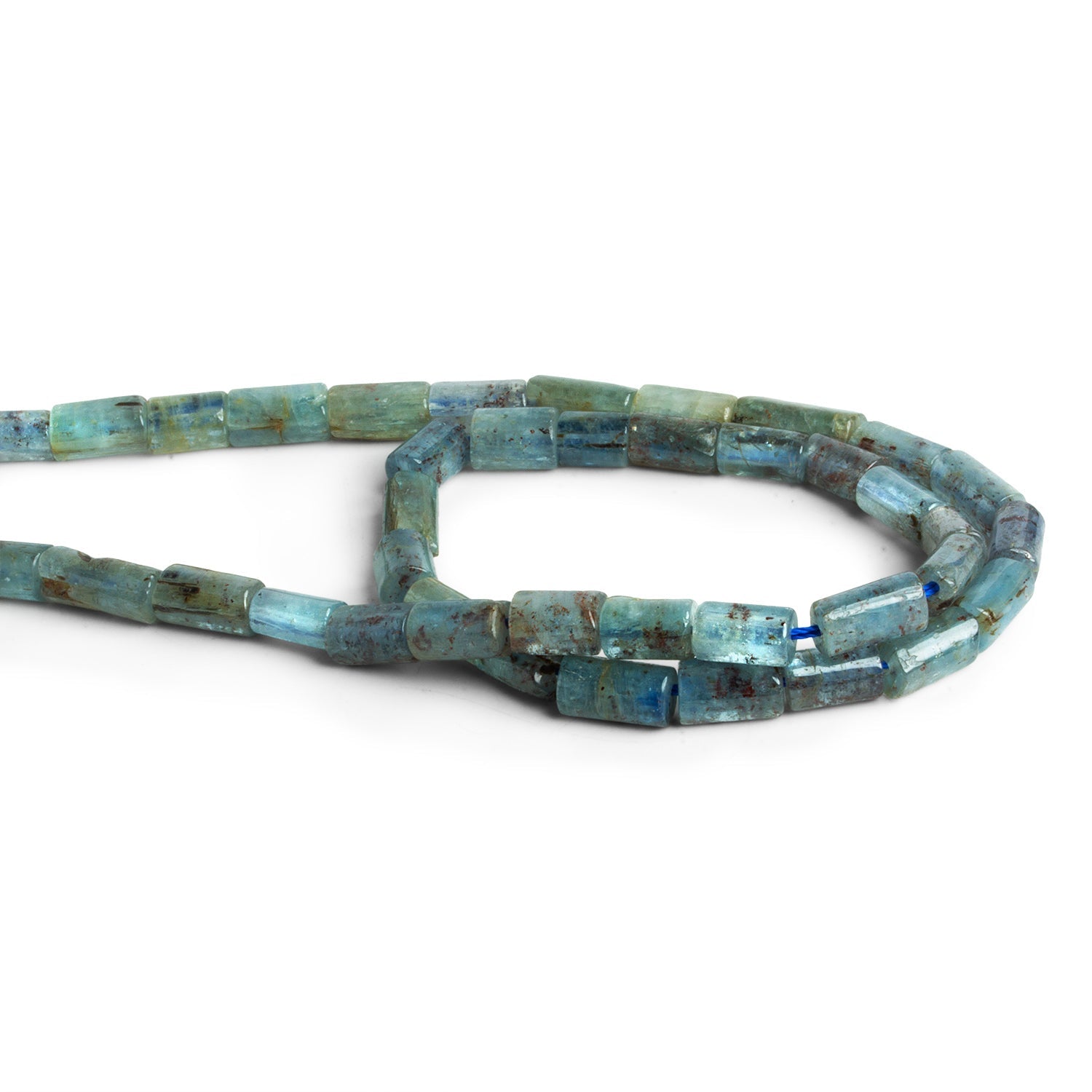 9x5mm Kyanite Tubes 15 inch 37 beads - The Bead Traders