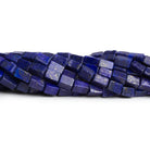 9x5mm Lapis Lazuli Handcut Rectangles 12 inch 35 beads - The Bead Traders