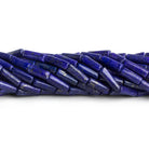 9x5mm Lapis Lazuli Handcut Tubes 12 inch 24 beads - The Bead Traders