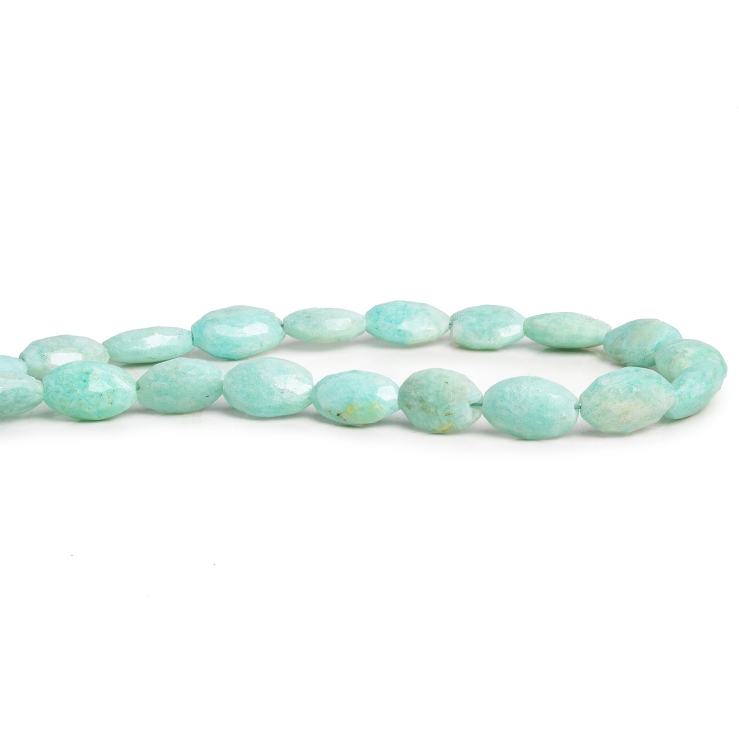 9x6mm Amazonite Faceted Ovals 8 inch 20 beads - The Bead Traders
