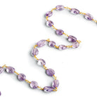 9x6mm Amethyst Faceted Oval Gold Chain 21 beads - The Bead Traders