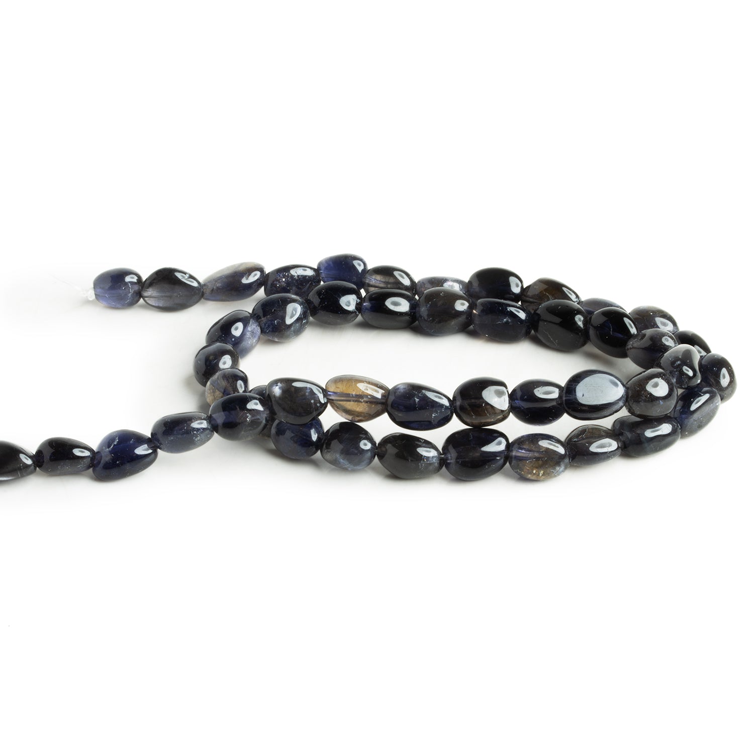 9x6mm Iolite Plain Nuggets 16 inch 43 beads - The Bead Traders