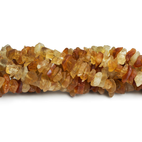 9x6mm Matte Citrine Chips 7.5 inch 68 beads