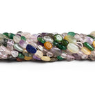 9x6mm Multi Gemstone Plain Ovals 12 inch 45 beads - The Bead Traders