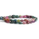 9x6mm Multicolor Tourmaline Plain Ovals 14 inch 45 beads - The Bead Traders