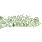9x6mm Mystic Prehnite Plain Pears 8 inch 53 beads - The Bead Traders