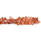 9x6mm Sunstone Plain Pears 9.5 inch 70 beads - The Bead Traders