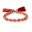 9x6mm Sunstone Straight Drilled Teardrops 7 inch 18 Beads - The Bead Traders