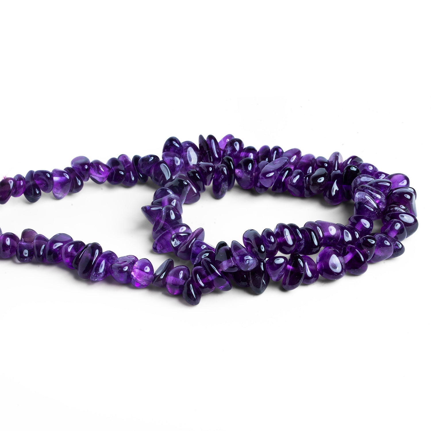 9x7mm Amethyst Chips 16 inch 110 beads - The Bead Traders