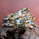9x7mm Blue Peruvian Opal Plain Rectangles 16 inch 48 beads - The Bead Traders