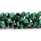 9x7mm Brazilian Emerald Faceted Nuggets 7.5 inch 30 beads - The Bead Traders