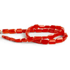 9x7mm Carnelian Faceted Nuggets 14 inch 36 beads - The Bead Traders