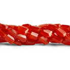 9x7mm Carnelian Faceted Nuggets 14 inch 36 beads - The Bead Traders