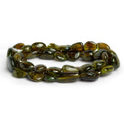 9x7mm Green Tourmaline Plain Nuggets 15 inch 43 beads - The Bead Traders