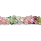 9x7mm Multicolor Afghani Tourmaline Plain Ovals 16 inch 43 beads - The Bead Traders