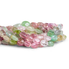 9x7mm Multicolor Afghani Tourmaline Plain Ovals 16 inch 43 beads - The Bead Traders