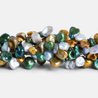 9x7mm Multicolor Keshi Pearls 16 inch 80 beads - The Bead Traders
