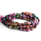 9x7mm Multicolor Tourmaline Plain Ovals 14 inch 41 beads - The Bead Traders