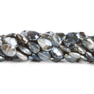 9x7mm Mystic Grey Moonstone Faceted Pears 14 inch 35 beads - The Bead Traders