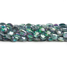 9x7mm Mystic White Topaz Faceted Ovals 9 inch 25 beads - The Bead Traders
