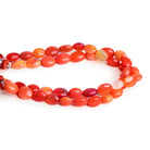 9x7mm Tangerine Ethiopian Opal Plain Ovals 7.5 inch 19 beads - The Bead Traders