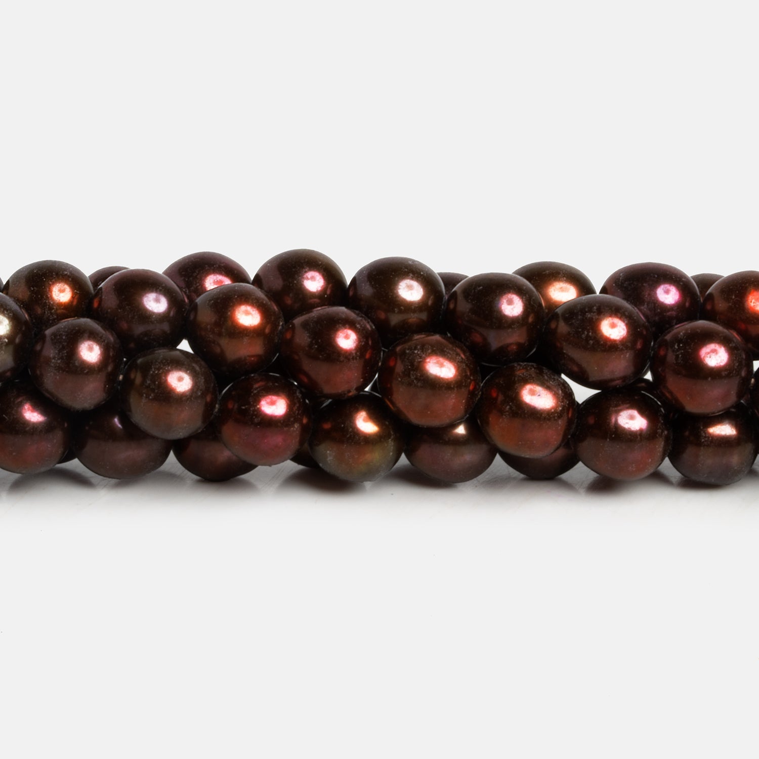9x8mm Deep Burgundy Oval Pearls 16 inch 43 beads - The Bead Traders