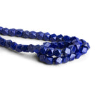 9x8mm Lapis Lazuli Handcut Nugget Cubes 12 inch 41 beads - The Bead Traders