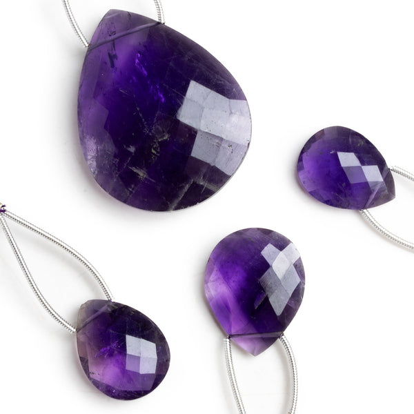 Amethyst Faceted Focals - Lot of 4