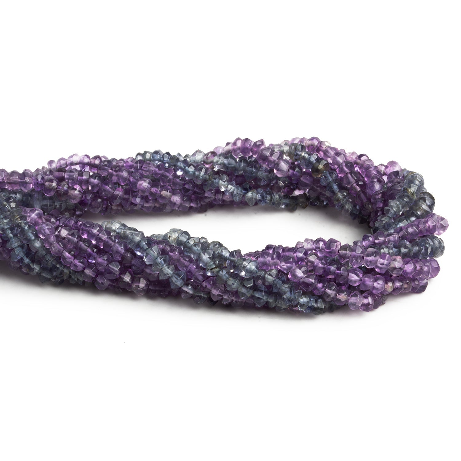 Amethyst Hand Cut Rondelles - Lot of 8 Strands - The Bead Traders