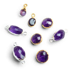 Amethyst Leafed Focals - Lot of 8 - The Bead Traders