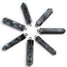 Black Gold Leafed Lepidolite Point Pendant 1 Bead - The Bead Traders