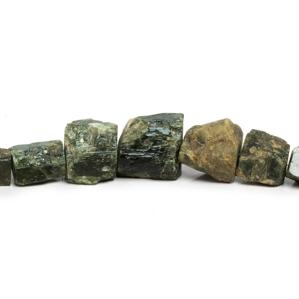 Chrome Diopside Natural Crystals 8 inch 14 beads