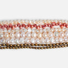 Cinnamon Peach Pearls - Lot of 7 - The Bead Traders