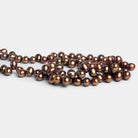 Copper Brown Top Drilled Oval Freshwater Pearls 16 inch 77 pcs - The Bead Traders