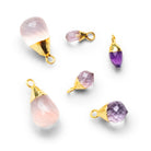 Gold Leafed Teardrop Pendants - Lot of 6 - The Bead Traders
