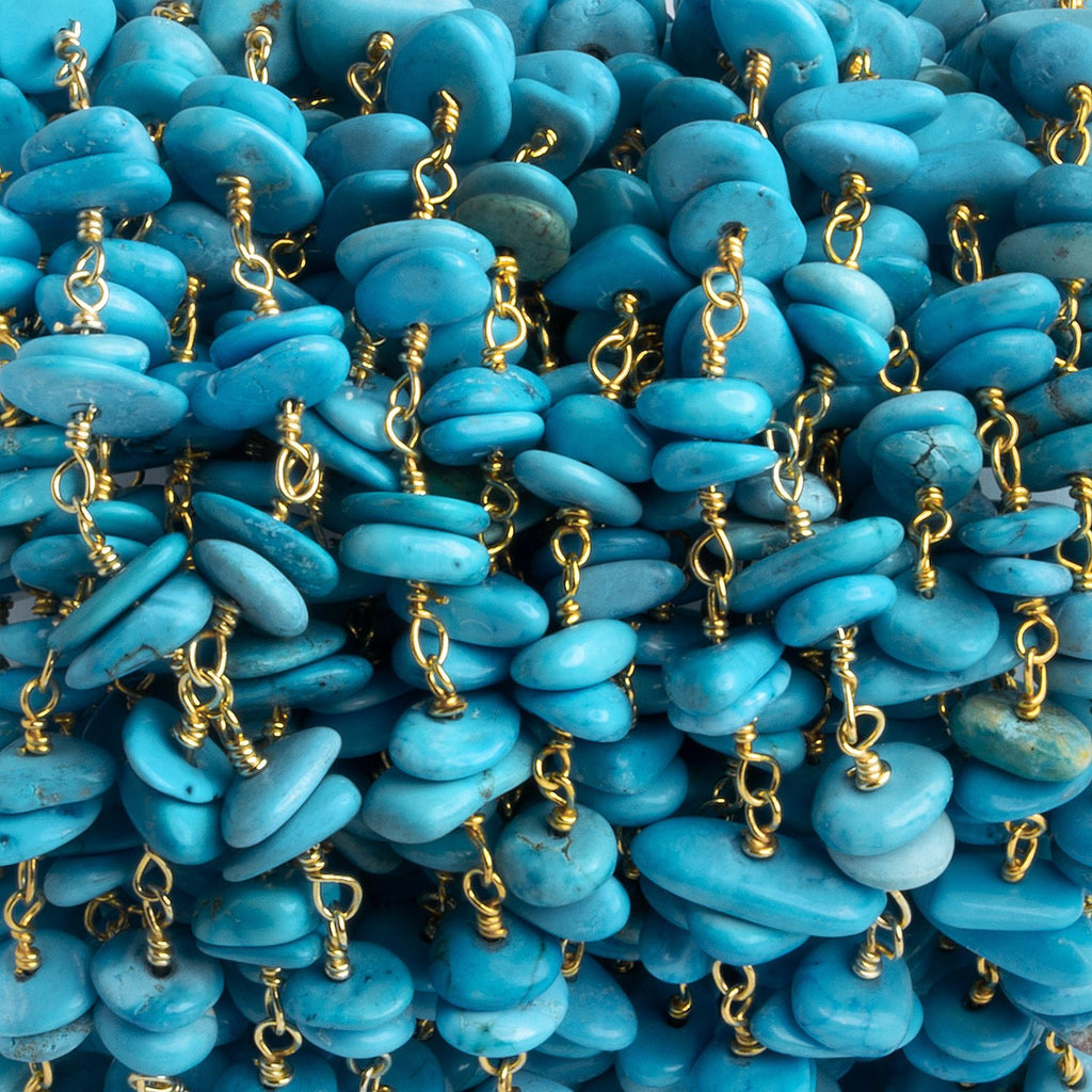 Howlite Double Nugget Gold Chain 58 pieces - The Bead Traders
