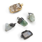 Leafed Natural Crystals - Lot of 5 Beads - The Bead Traders
