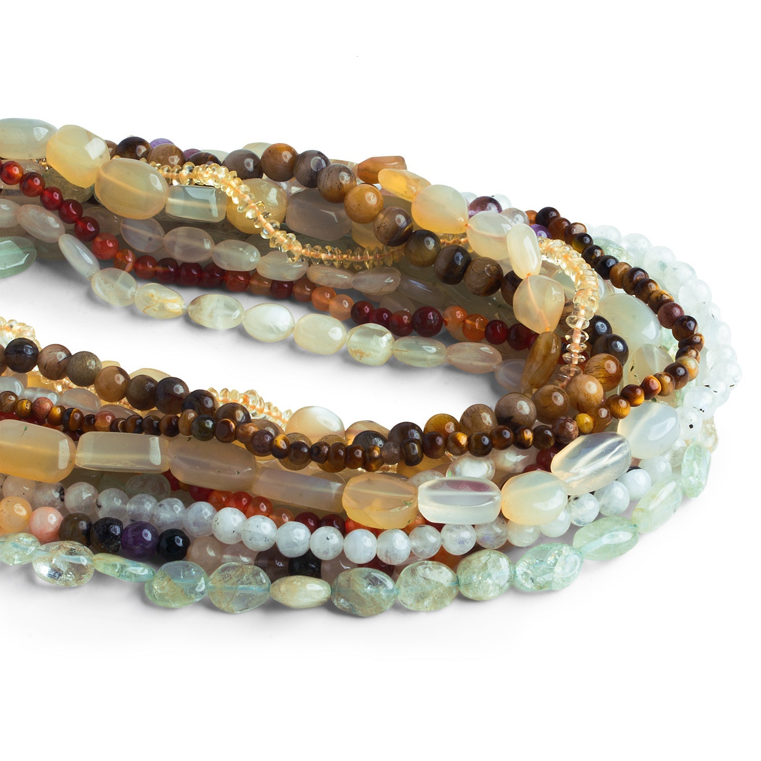 Multi Gemstone Beads - Lot of 13 Strands - The Bead Traders