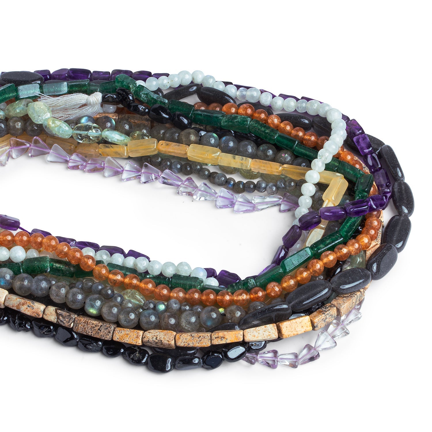 Multi Gemstone Beads - Lot of 13 Strands - The Bead Traders