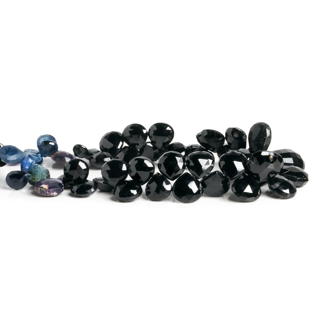 Multi Gemstone Faceted Pear Beads 7 inches 49 pieces - The Bead Traders