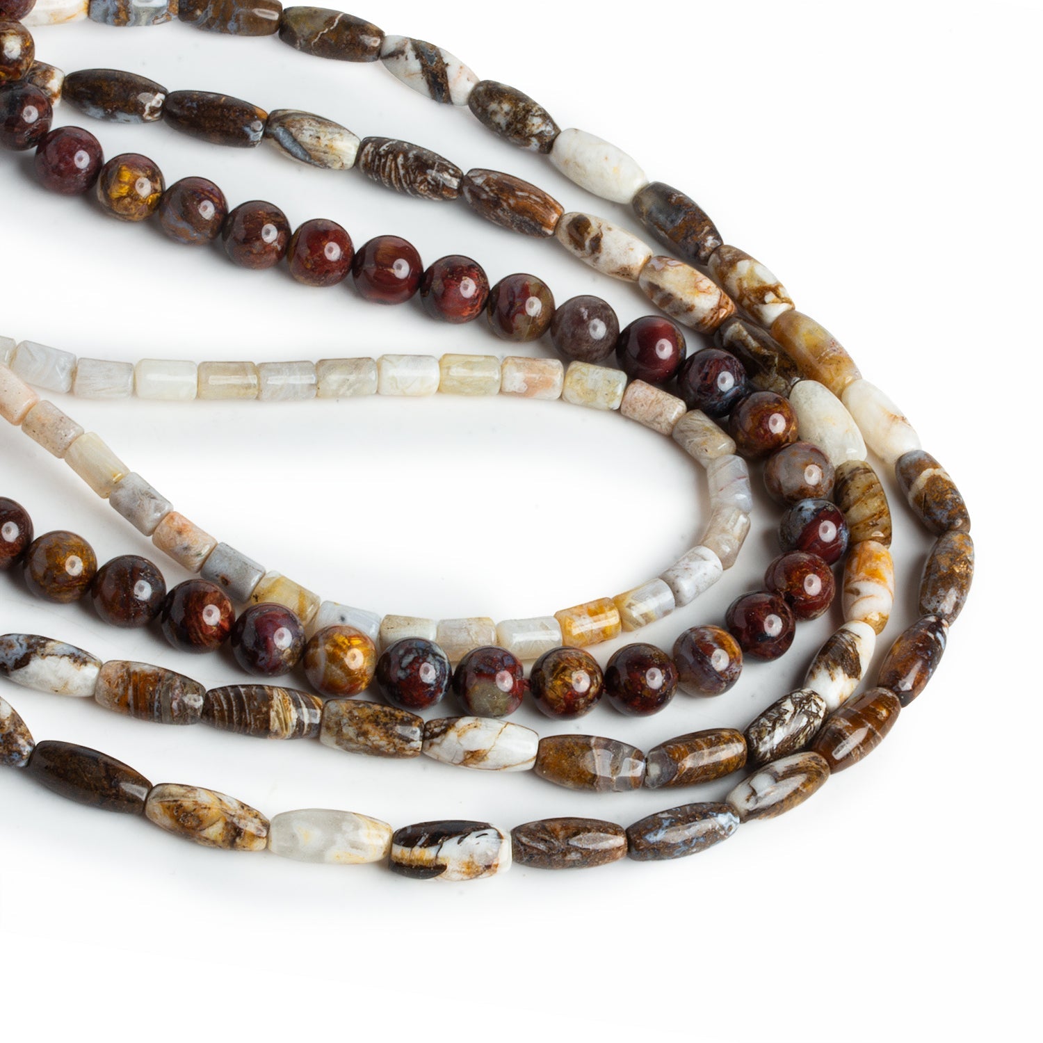 Multi Gemstone Shapes - Lot of 4 Strands - The Bead Traders