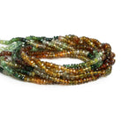 Multicolor Tourmaline Faceted Rondelles - Lot of 3 Strands - The Bead Traders