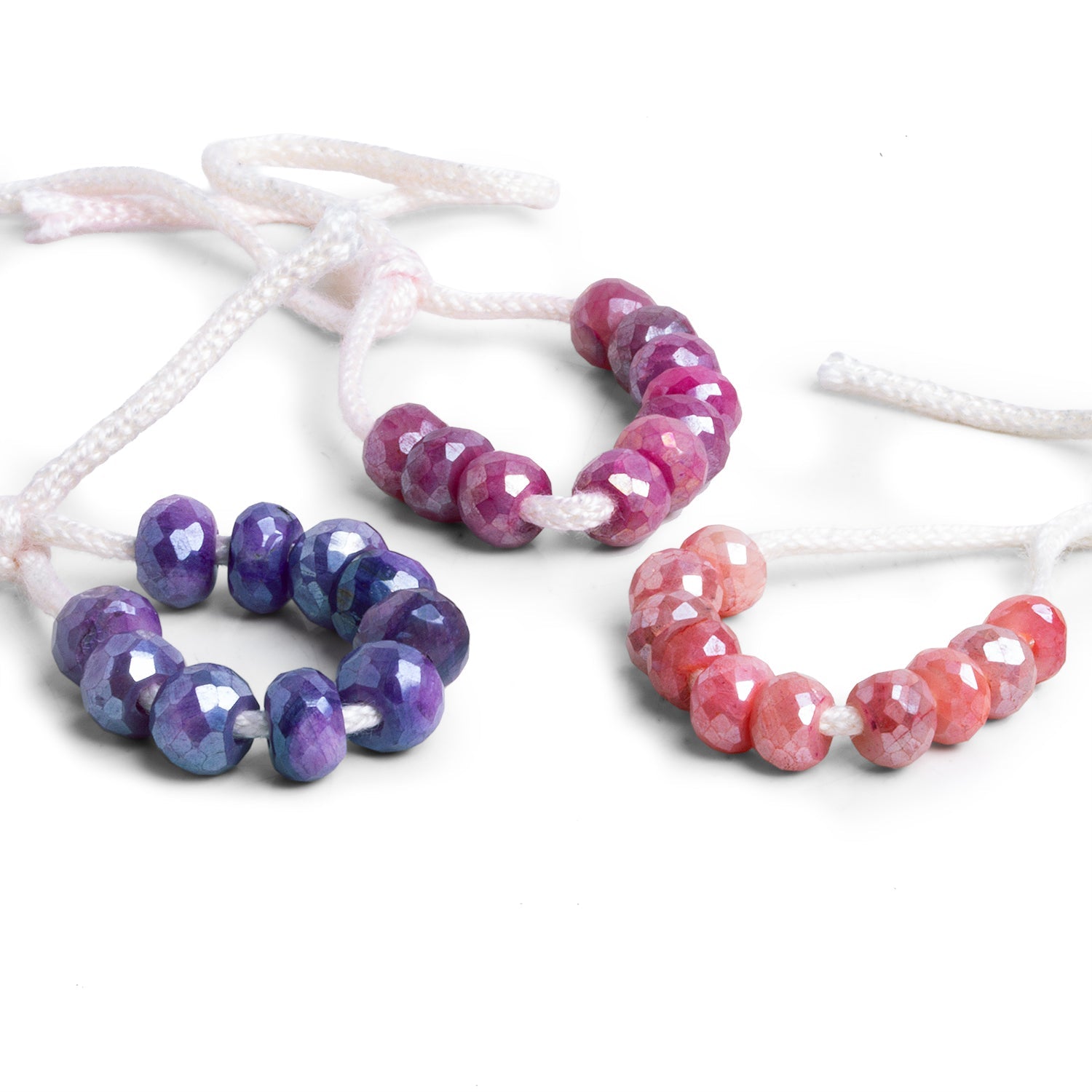 Mystic Moonstone Large Hole Rondelles - Lot of 3 Sets - The Bead Traders